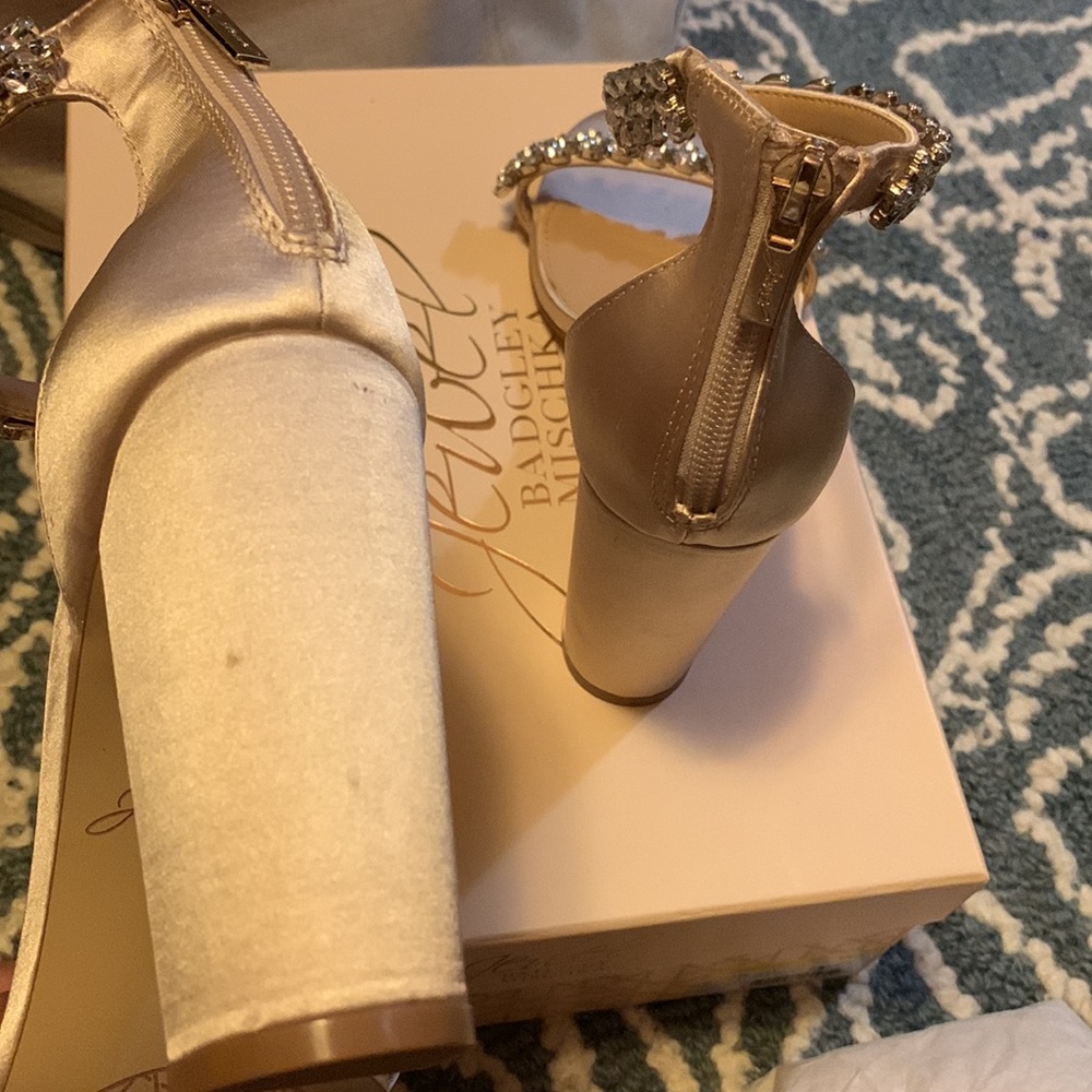 Jewel Badgley Mischka Mayra Ankle Strap Heels - Picture 8 of 12